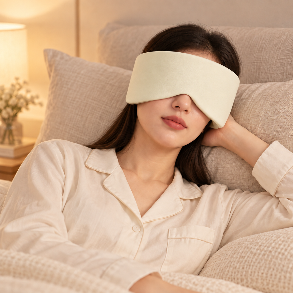Reversible Warm & Cool Sleep Mask lifestyle mockup