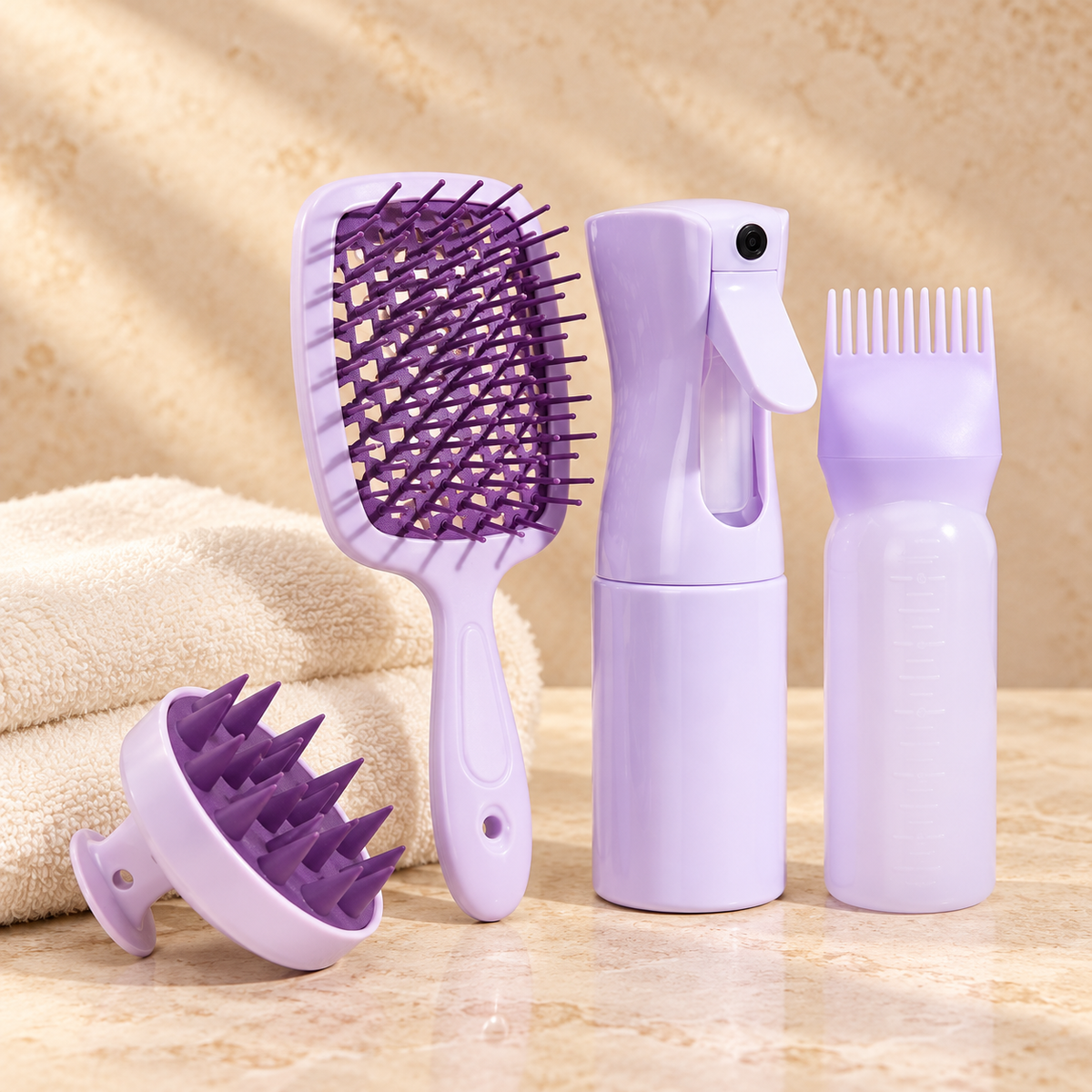 Scalp Mist & Massage Brush Set lifestyle mockup