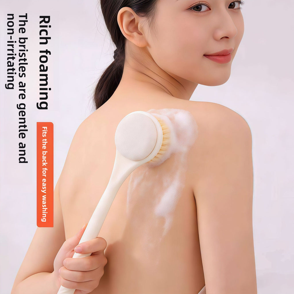 Dual-Texture Long-Handle Bath Brush
