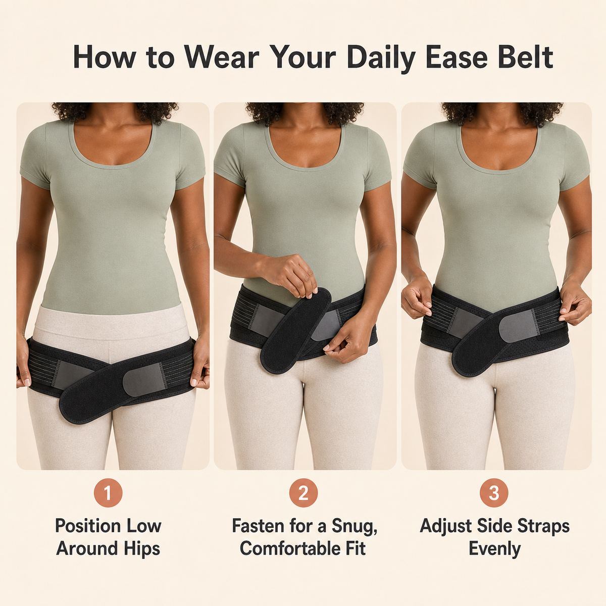 How to wear the Daily Ease SI Support Belt