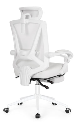 Misolant Ergonomic Office Chair with Footrest Ergonomic Desk Chair with Adjustable 2D Lumbar Support High Back Office Chair with Adjustable Headrest Comfortable Leather Office Chair