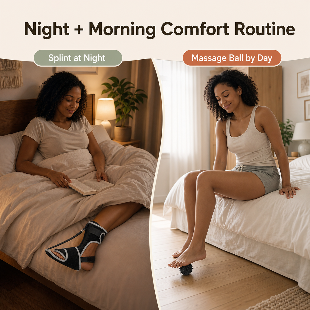 First Step Soft Night Splint night and morning comfort routine