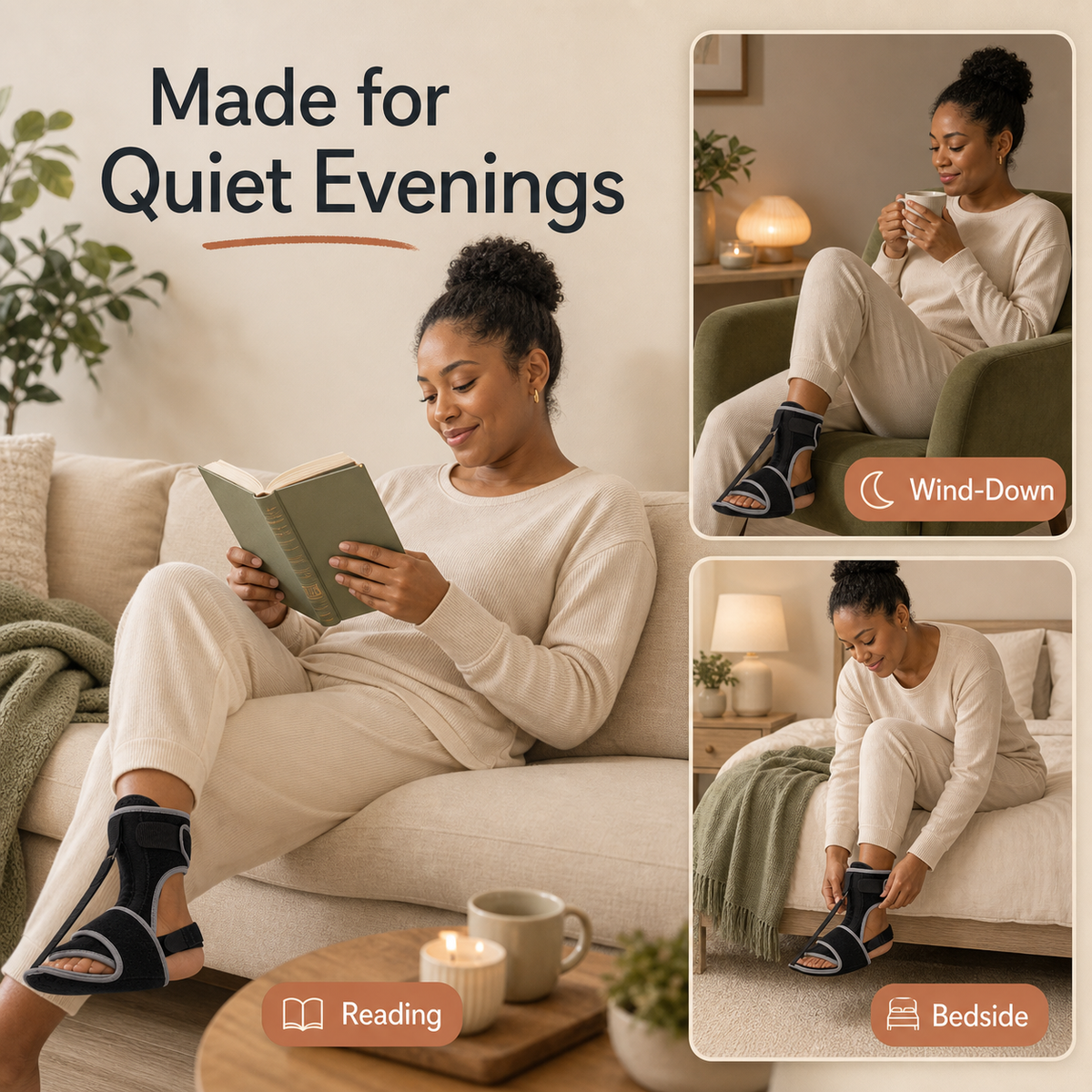 First Step Soft Night Splint quiet evening routine