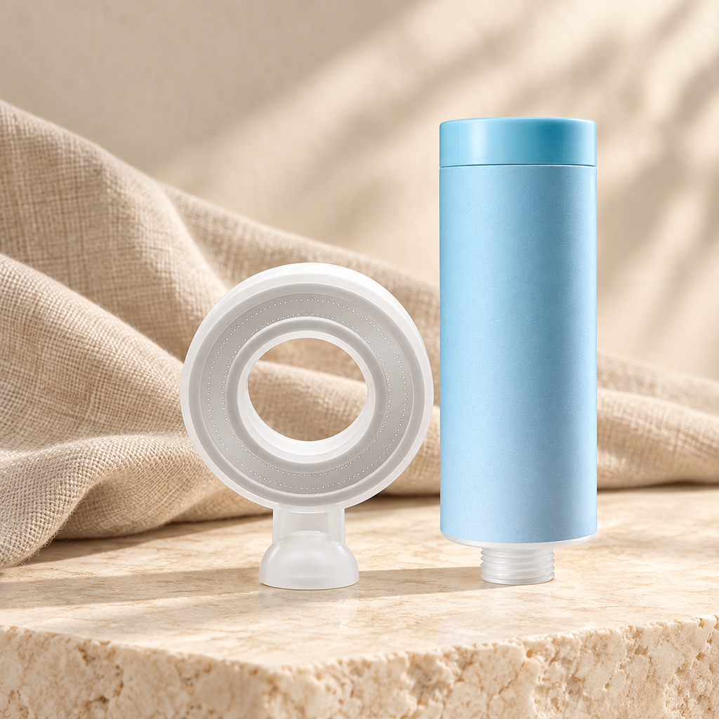 Aroma Shower Filter, Azure Ocean Showerhead + Filter