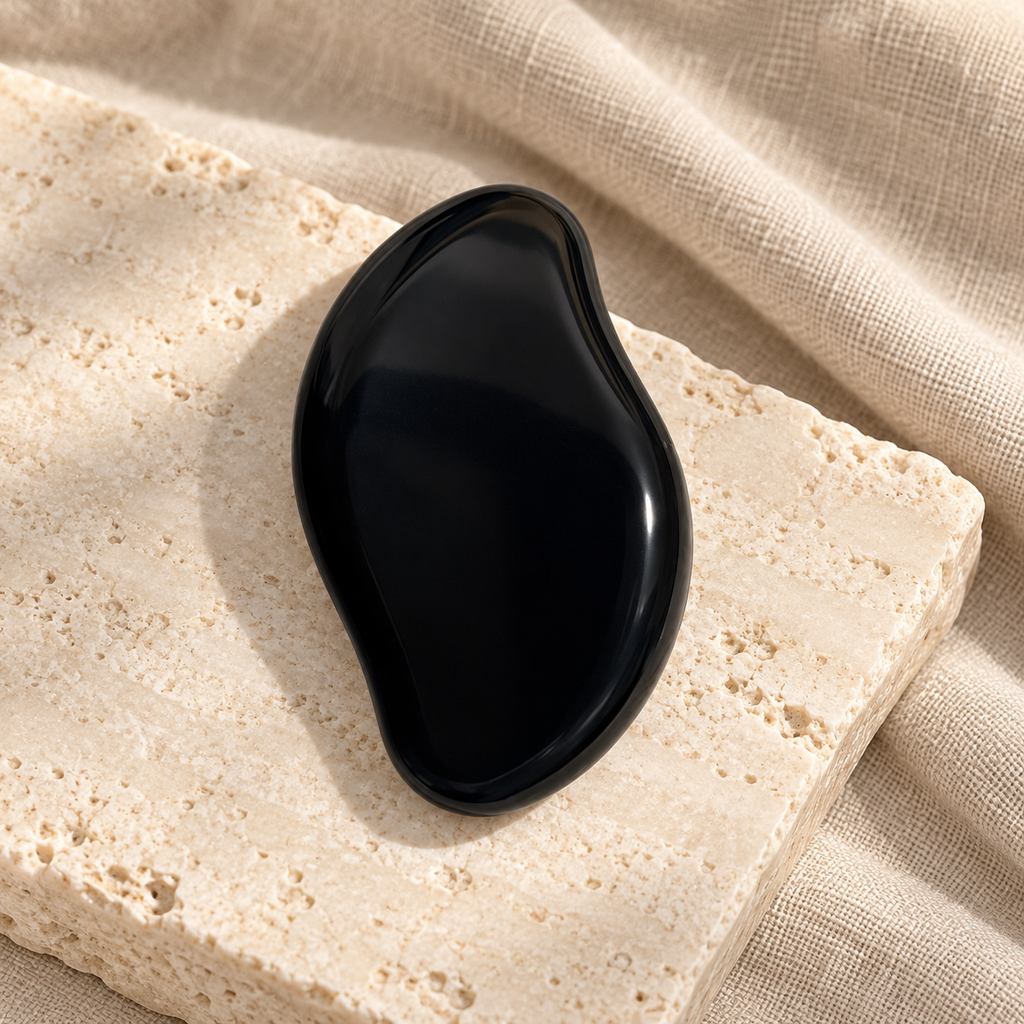 Reusable Glass Body Exfoliator, Black