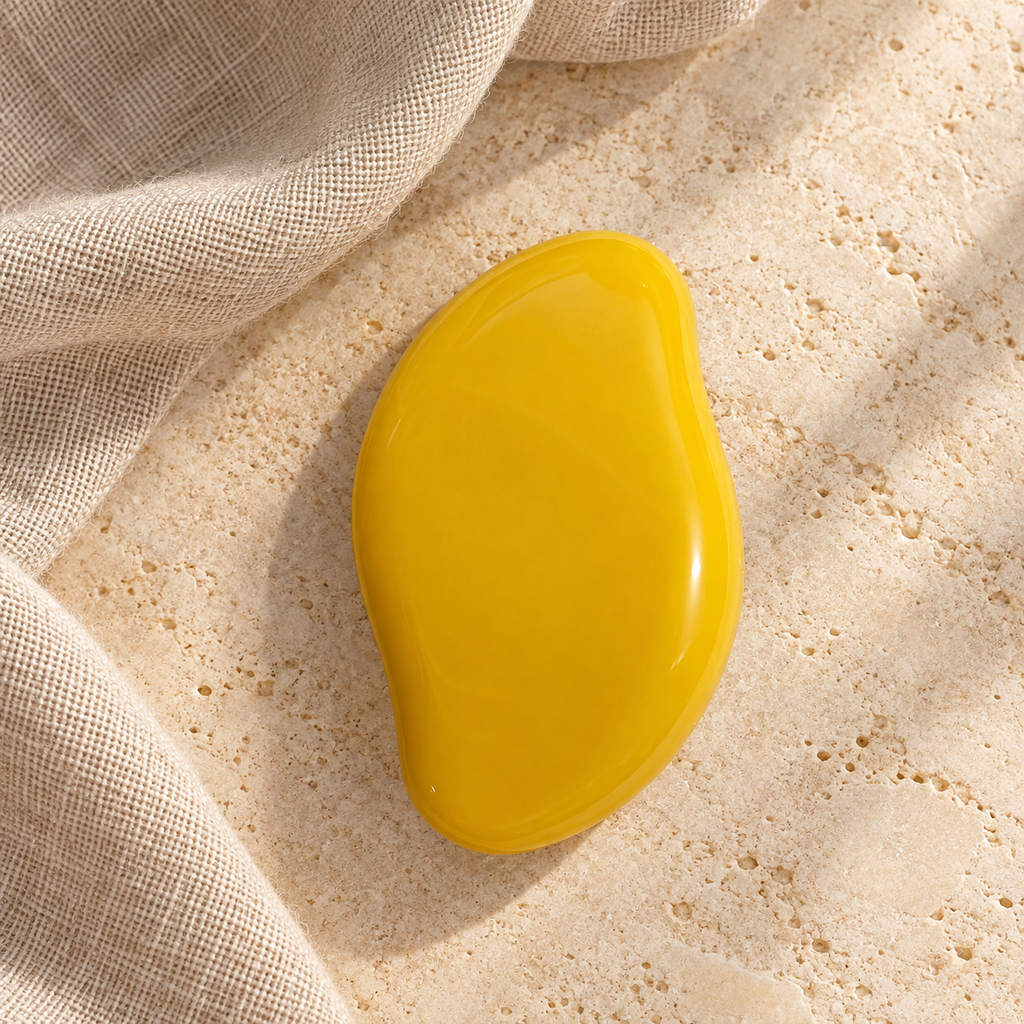 Reusable Glass Body Exfoliator, Mango Yellow
