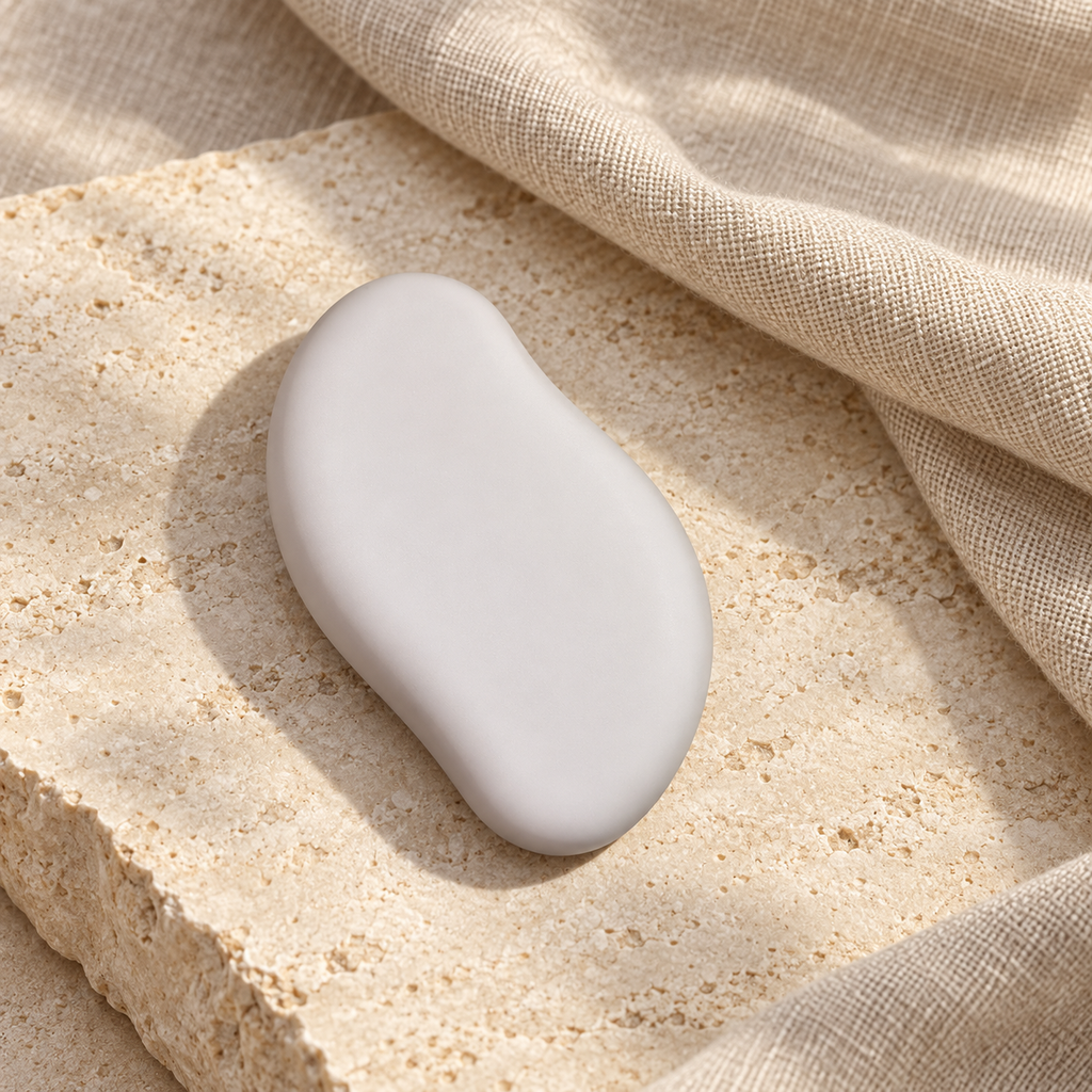 Reusable Glass Body Exfoliator, Matte White