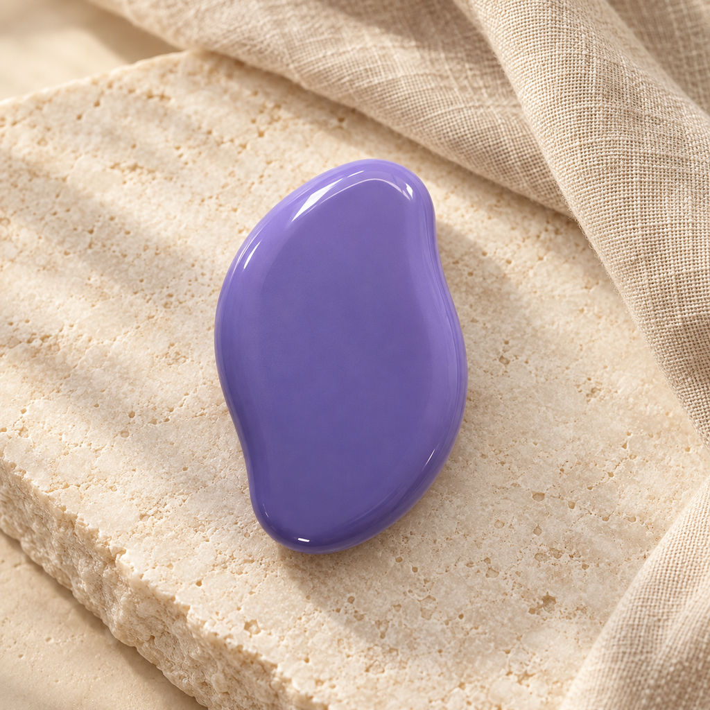 Reusable Glass Body Exfoliator, Purple