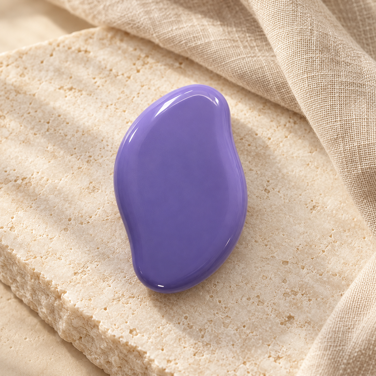 Reusable Glass Body Exfoliator, Purple