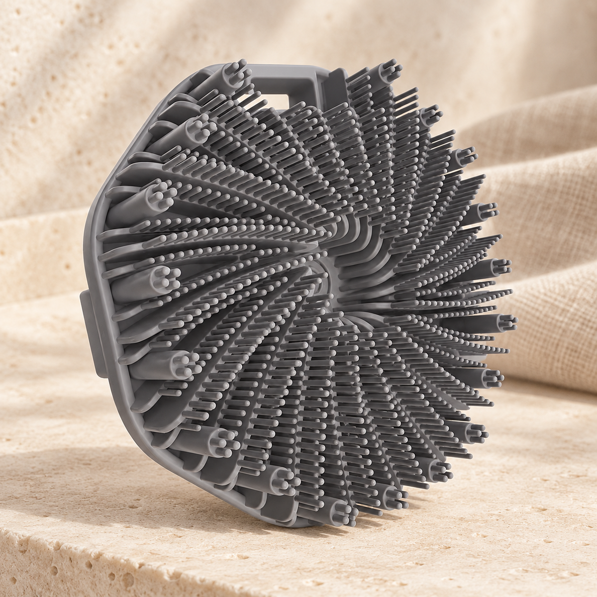Silicone Exfoliating Bath Brush, Gray