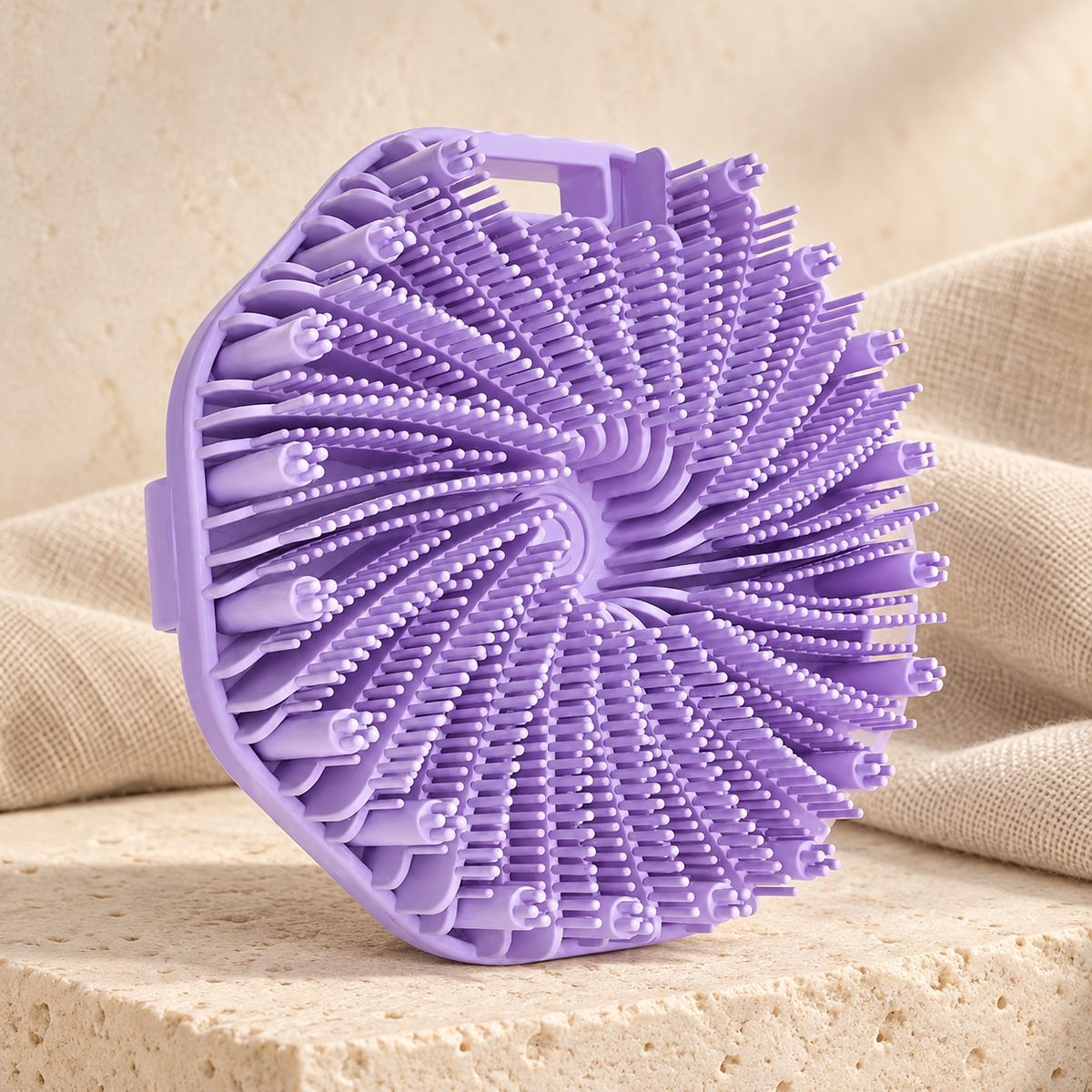 Silicone Exfoliating Bath Brush, Purple