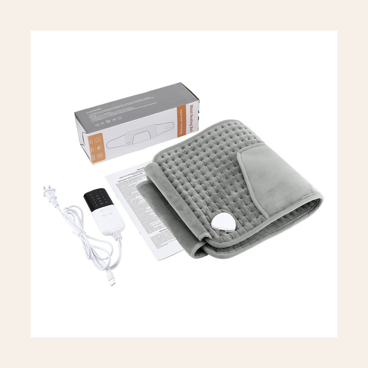 Cozy Wrap Heating Pad with Hand Pocket, Gray with Pocket
