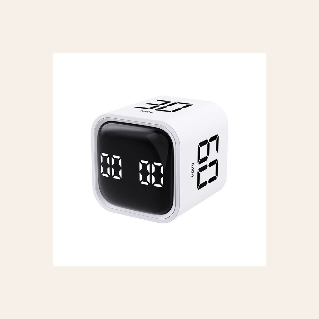 Flip-to-Focus Digital Timer, White