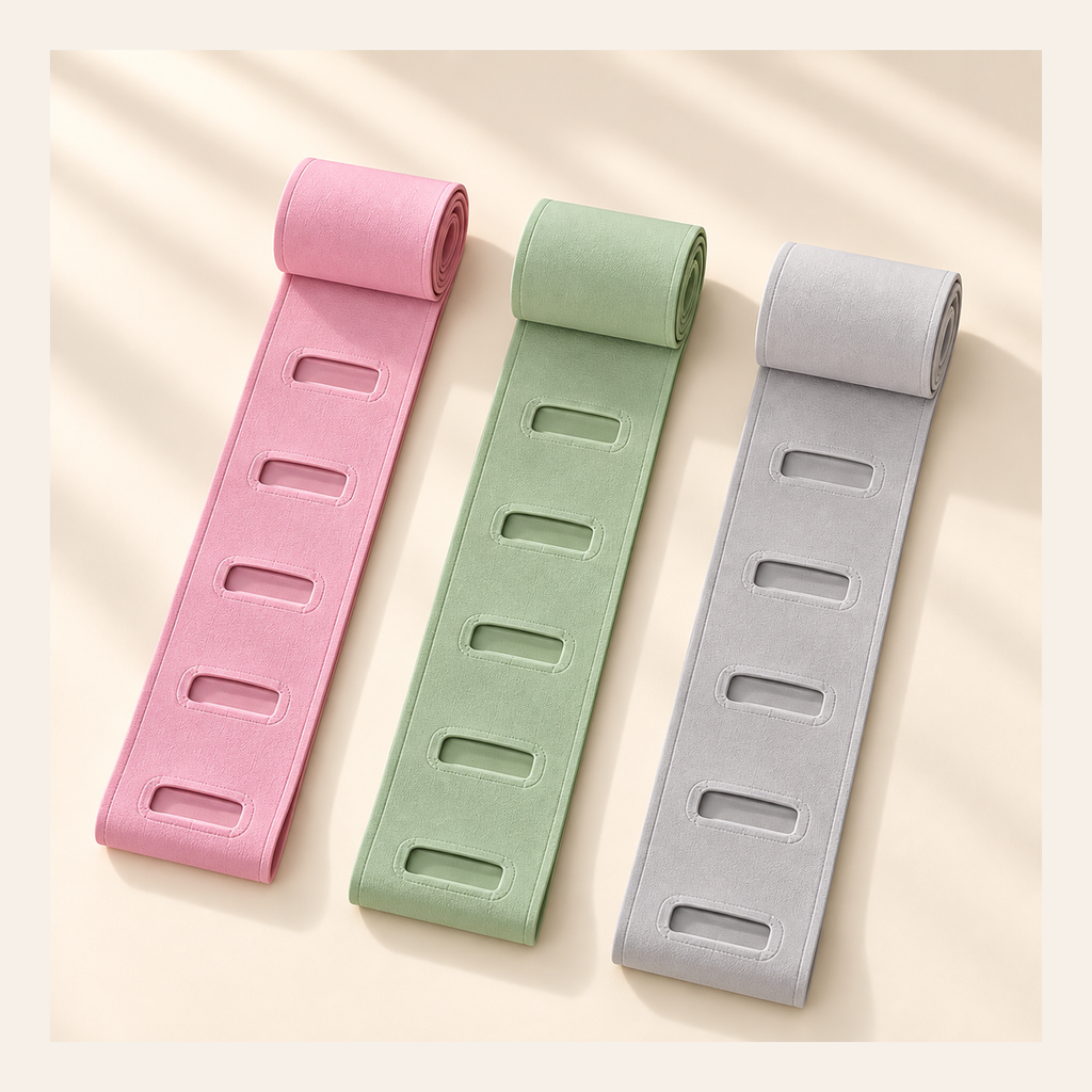 Stretch & Mobility Resistance Band Set, Sakura Pink, Bamboo Green & Mist Gray