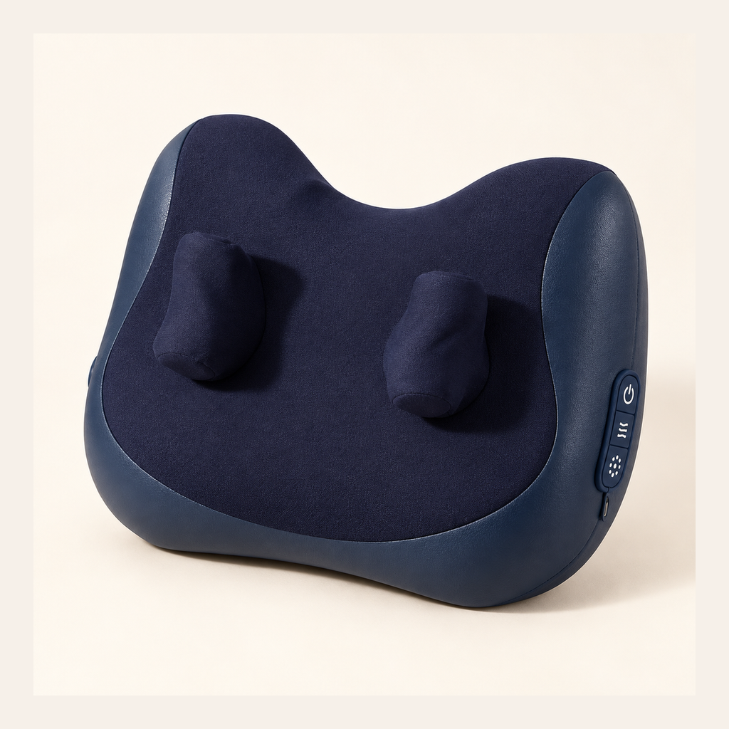 Rechargeable warming neck and back massager in Blue