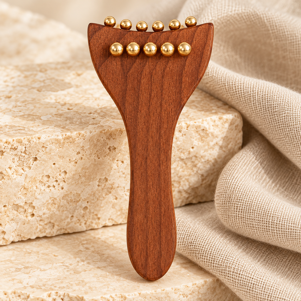Close-up details of the Long-Handle Body Massage Brush