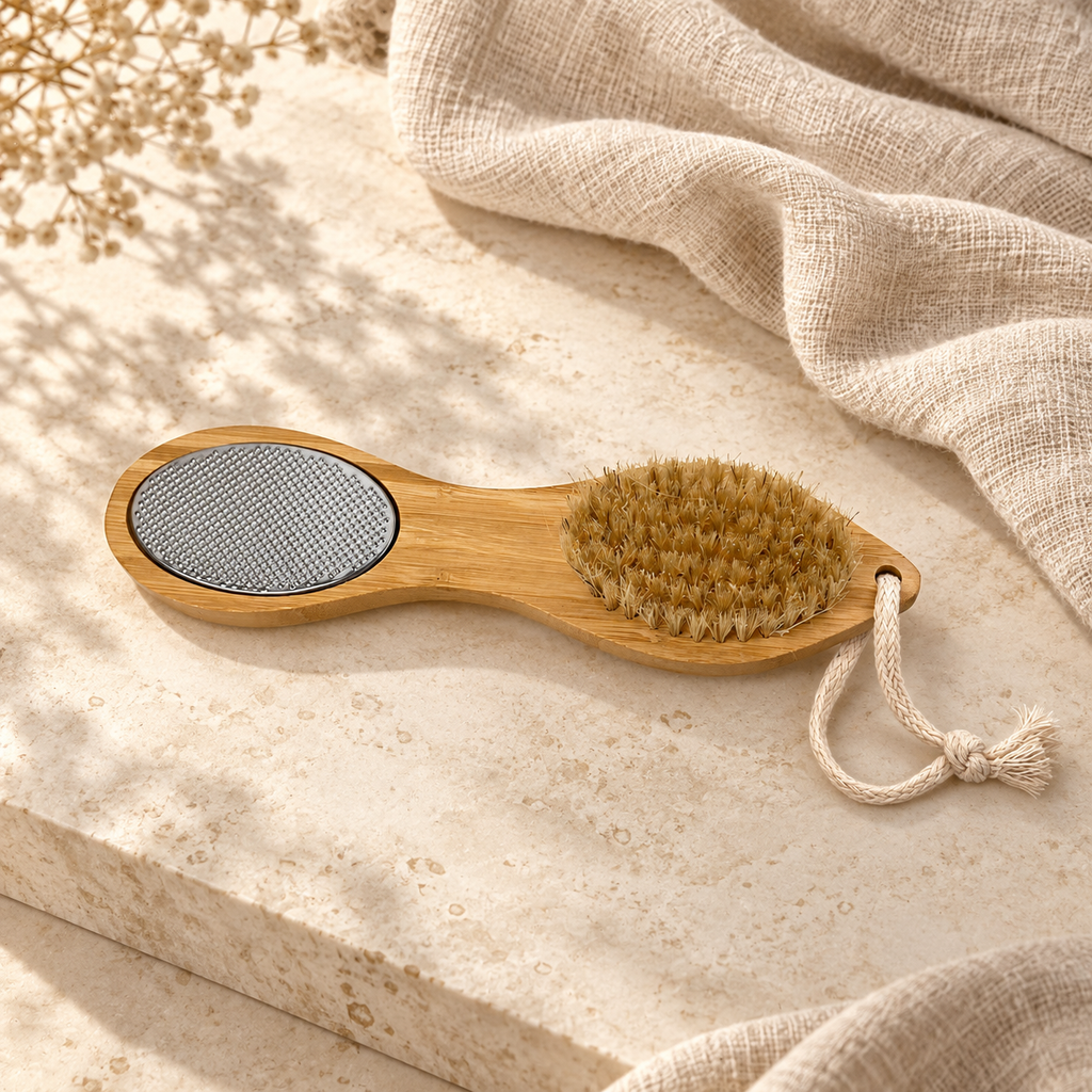 Natural Wood Body Brush, 4-in-1 Moso Bamboo 329