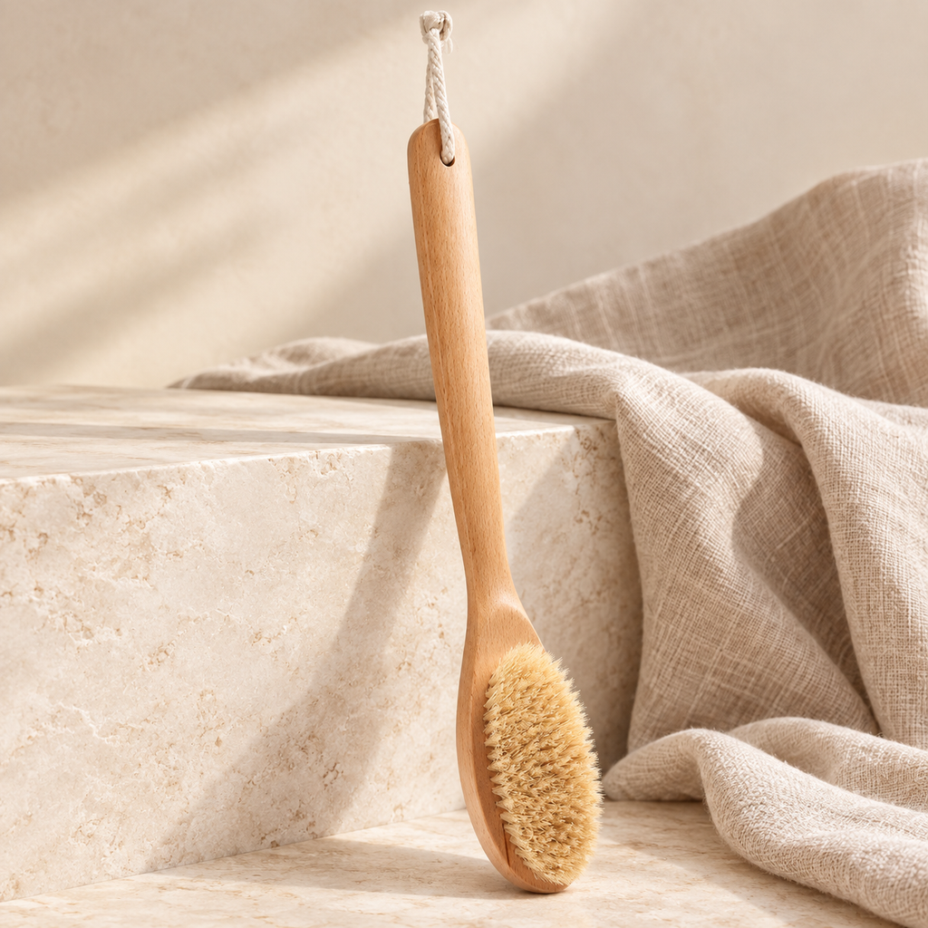 Natural Wood Body Brush, Beech and Boar Bristle 099