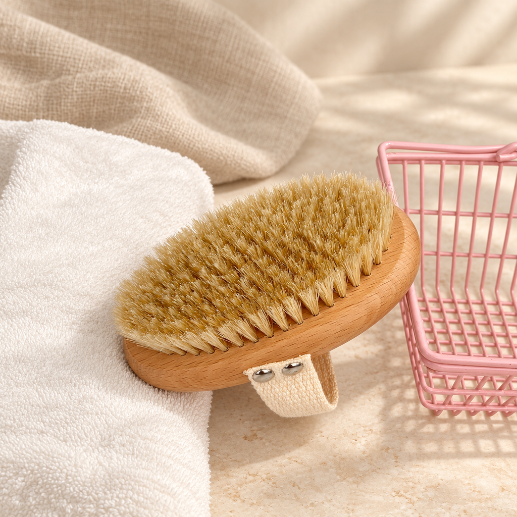 Natural Wood Body Brush, Beech and Boar Hair 070