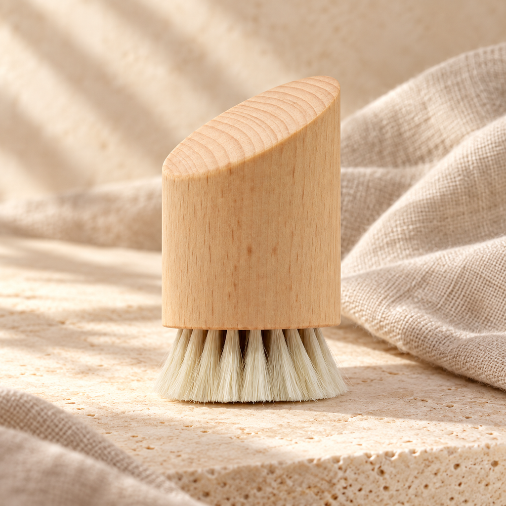 Natural Wood Body Brush, Beech and Wool 127