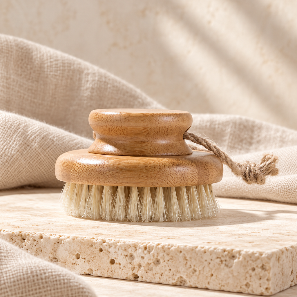 Natural Wood Body Brush, Moso Bamboo and Boar Bristle 153
