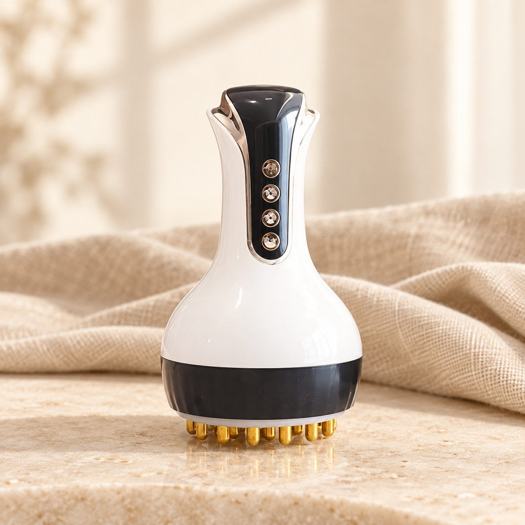 Warming Body Massage Brush in White