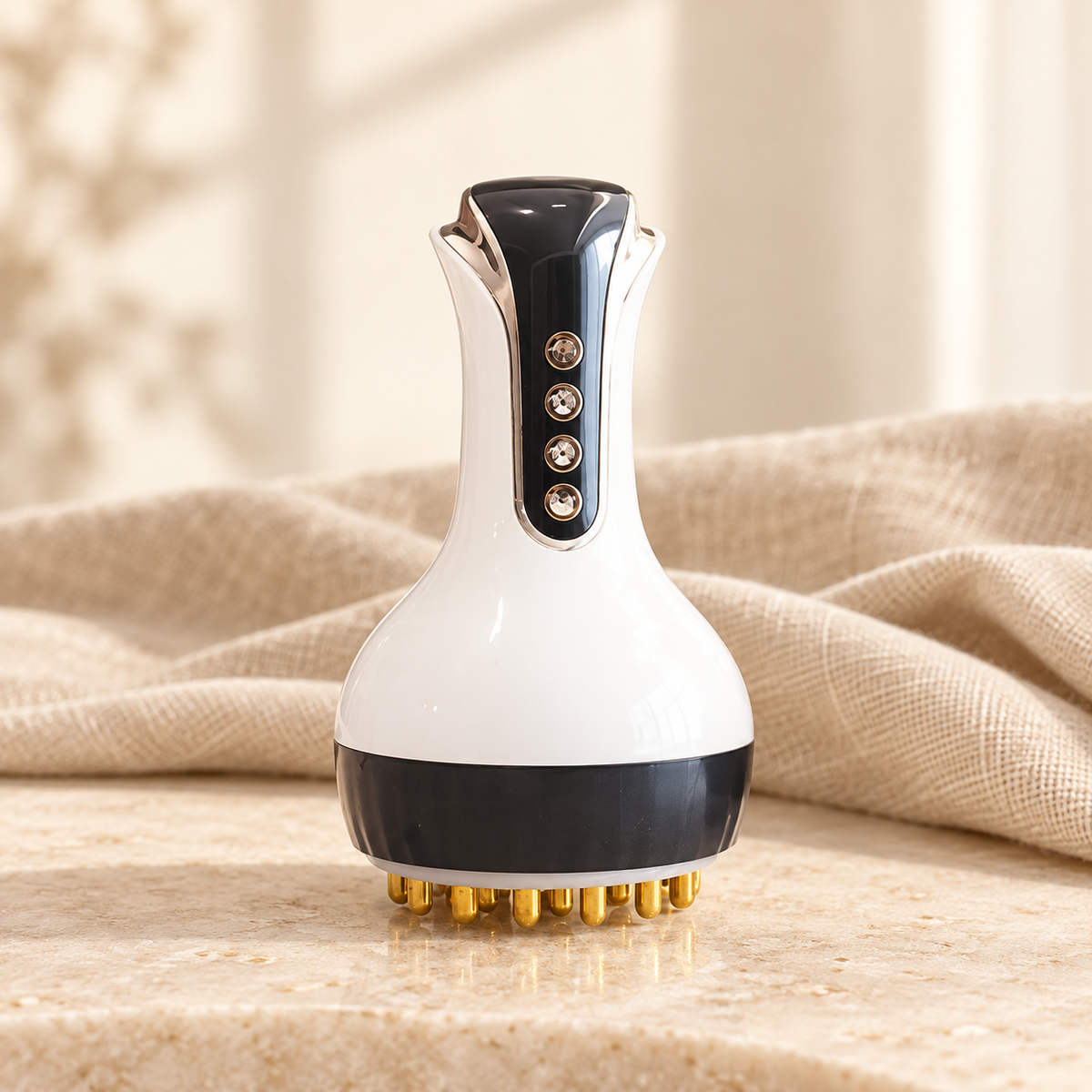 Warming Body Massage Brush in White