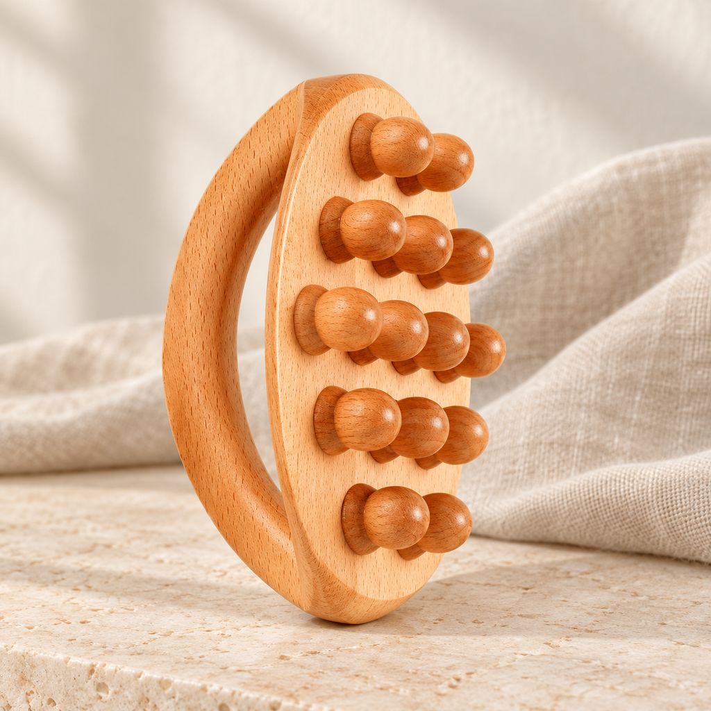 Wooden Body Massage Brush, one brush
