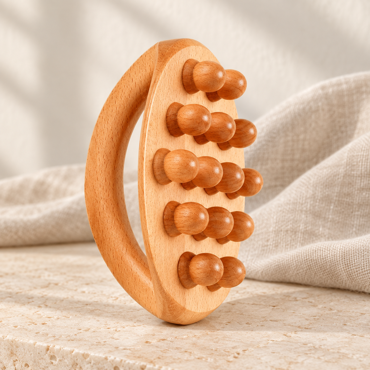 Wooden Body Massage Brush, one brush